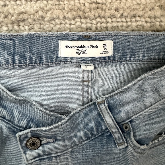 Abercrombie The Dad High Rise Curve Love Criss-Cross Jean - Picture 5 of 8